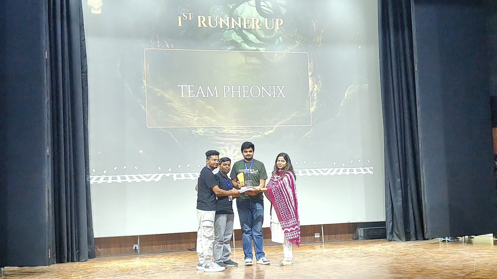 CBS Code Fest 2.0 1st Runner Up trophy presentation